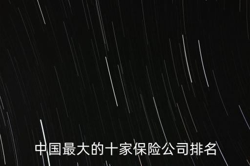 中國最大的十家保險(xiǎn)公司排名