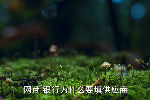  網(wǎng)商 銀行為什么要填供應(yīng)商