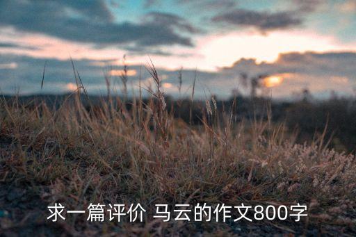 求一篇評價(jià) 馬云的作文800字