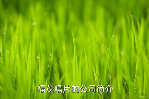  福茂唱片的公司簡(jiǎn)介