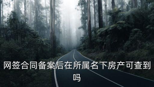 網(wǎng)簽合同備案后在所屬名下房產(chǎn)可查到嗎