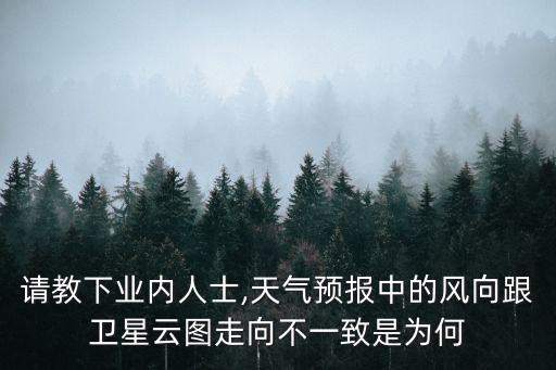 請教下業(yè)內(nèi)人士,天氣預(yù)報中的風(fēng)向跟衛(wèi)星云圖走向不一致是為何