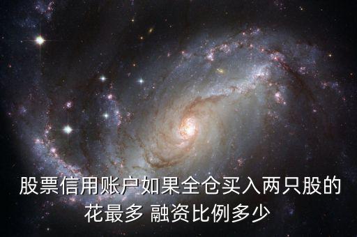 單只股票融資上限,融資賬戶單只股票比例限制嗎