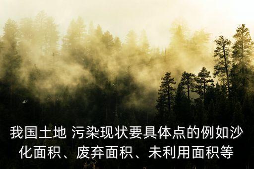我國(guó)土地 污染現(xiàn)狀要具體點(diǎn)的例如沙化面積、廢棄面積、未利用面積等