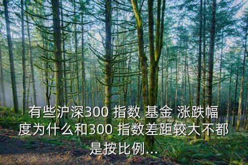 有些滬深300 指數(shù) 基金 漲跌幅度為什么和300 指數(shù)差距較大不都是按比例...