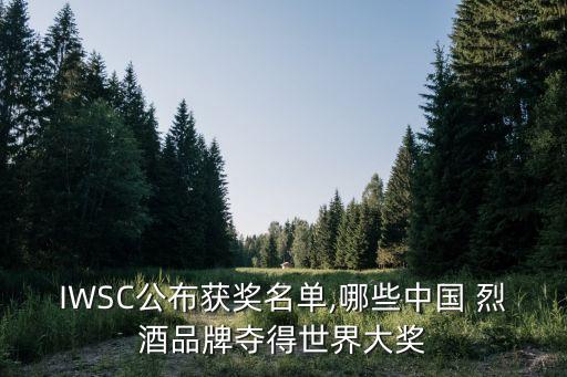 IWSC公布獲獎名單,哪些中國 烈酒品牌奪得世界大獎