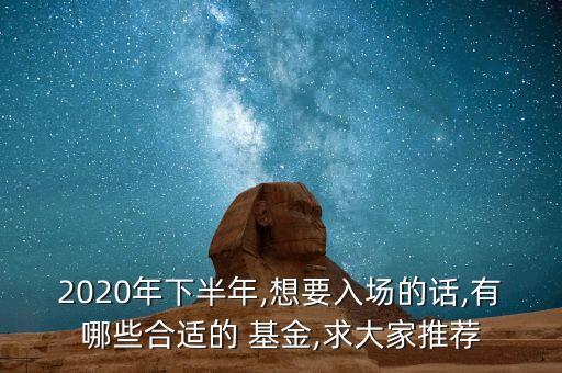 2020年下半年,想要入場(chǎng)的話(huà),有哪些合適的 基金,求大家推薦