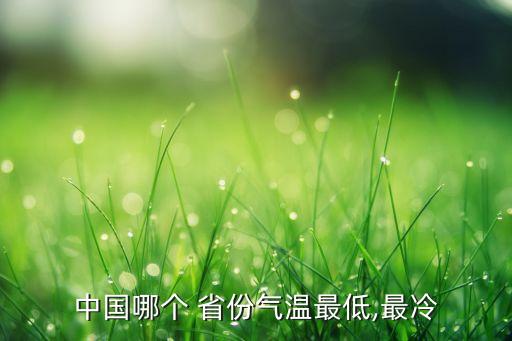 中國哪個 省份氣溫最低,最冷