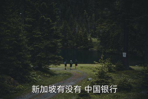  新加坡有沒有 中國銀行