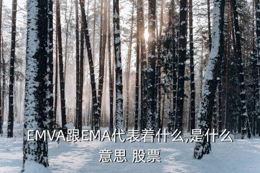 EMVA跟EMA代表著什么,是什么意思 股票