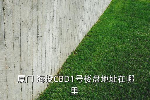  廈門 海投CBD1號樓盤地址在哪里