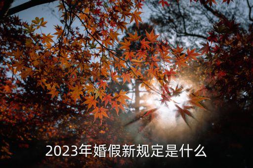 2023年婚假新規(guī)定是什么