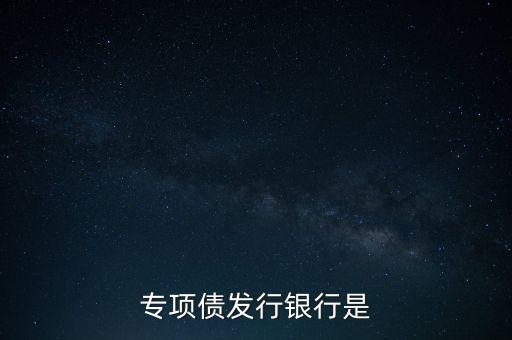 專項債發(fā)行銀行是