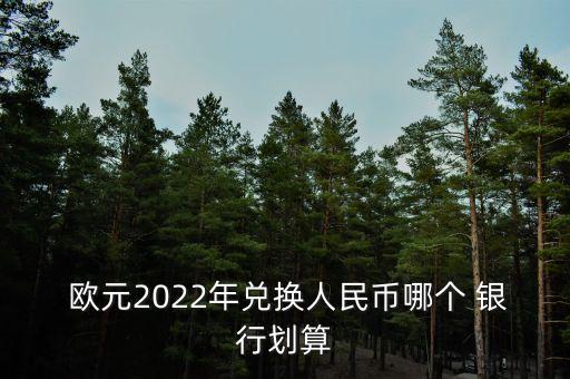  歐元2022年兌換人民幣哪個 銀行劃算