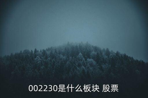 002230是什么板塊 股票