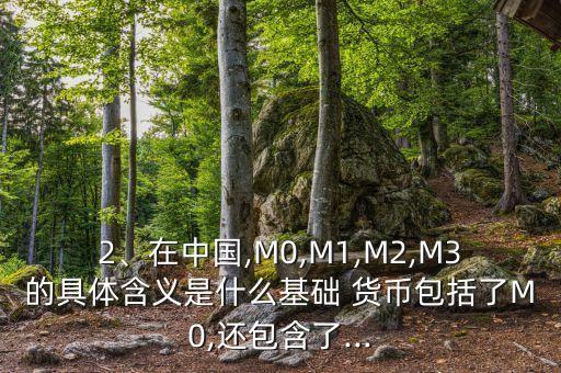 2、在中國,M0,M1,M2,M3的具體含義是什么基礎(chǔ) 貨幣包括了M0,還包含了...