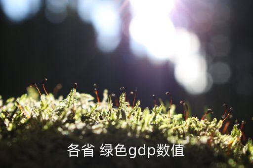 各省 綠色gdp數值