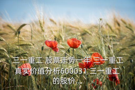  三一重工 股票走勢一年 三一重工真實(shí)價值分析600031 三一重工的股價...