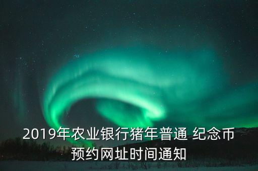 2019年農(nóng)業(yè)銀行豬年普通 紀(jì)念幣預(yù)約網(wǎng)址時(shí)間通知