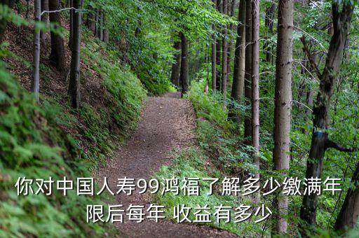 你對(duì)中國(guó)人壽99鴻福了解多少繳滿年限后每年 收益有多少