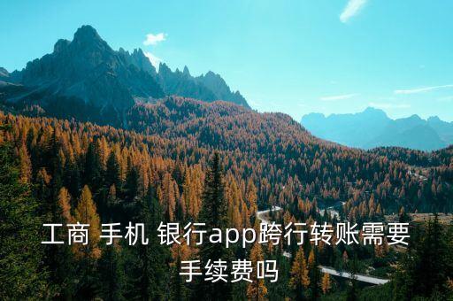 工商 手機(jī) 銀行app跨行轉(zhuǎn)賬需要 手續(xù)費(fèi)嗎