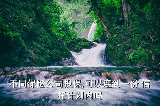 不同保險(xiǎn)公司投保,可以連到一份 信托計(jì)劃內(nèi)嗎