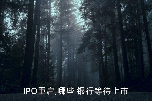 IPO重啟,哪些 銀行等待上市