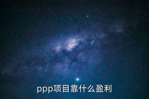 ppp項(xiàng)目靠什么盈利