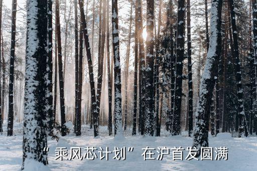 “ 乘風(fēng)芯計(jì)劃”在滬首發(fā)圓滿(mǎn)