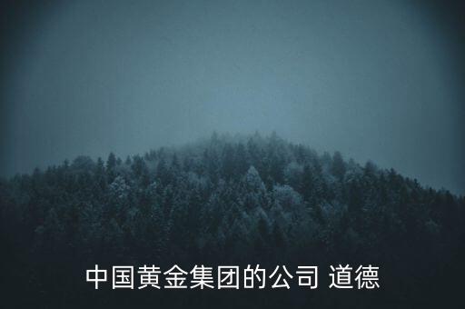 中國黃金集團(tuán)的公司 道德