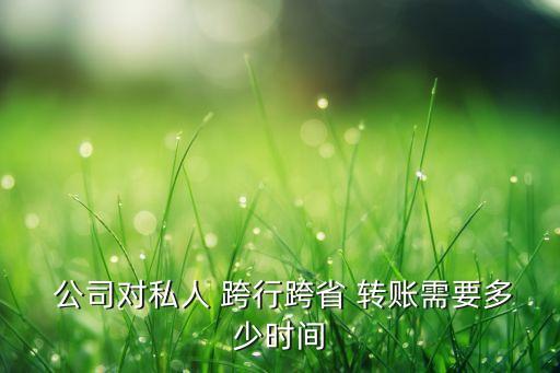  公司對(duì)私人 跨行跨省 轉(zhuǎn)賬需要多少時(shí)間