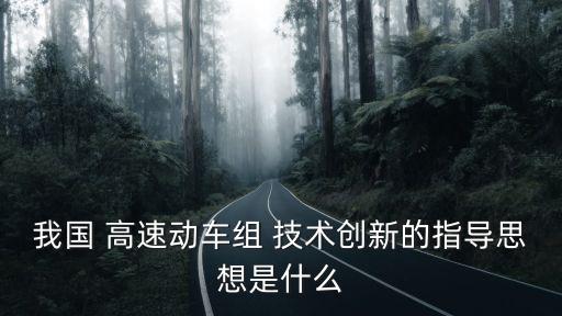 我國 高速動車組 技術(shù)創(chuàng)新的指導(dǎo)思想是什么