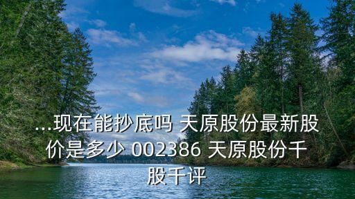 ...現(xiàn)在能抄底嗎 天原股份最新股價(jià)是多少 002386 天原股份千股千評(píng)