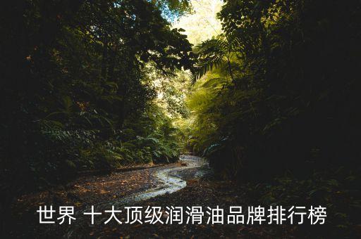  世界 十大頂級(jí)潤(rùn)滑油品牌排行榜