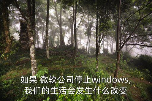 如果 微軟公司停止windows,我們的生活會(huì)發(fā)生什么改變