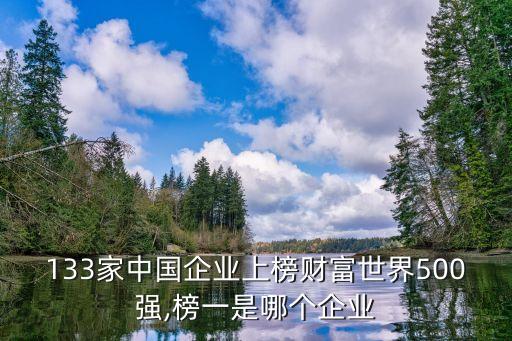 133家中國企業(yè)上榜財富世界500強,榜一是哪個企業(yè)