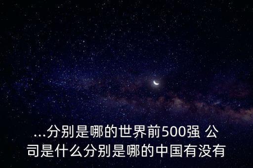 ...分別是哪的世界前500強 公司是什么分別是哪的中國有沒有