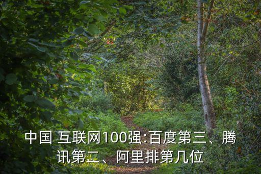 中國 互聯(lián)網(wǎng)100強:百度第三、騰訊第二、阿里排第幾位