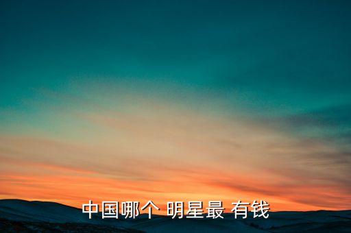 中國明星誰最有錢,身價(jià)1000億的明星排名