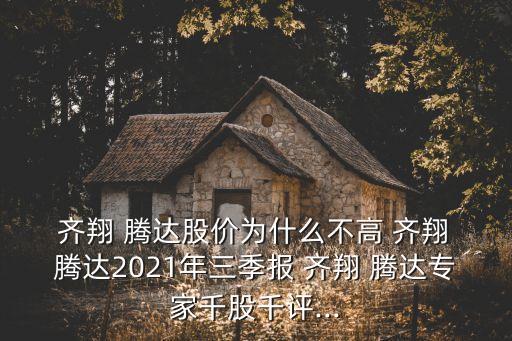  齊翔 騰達(dá)股價(jià)為什么不高 齊翔 騰達(dá)2021年三季報(bào) 齊翔 騰達(dá)專家千股千評(píng)...