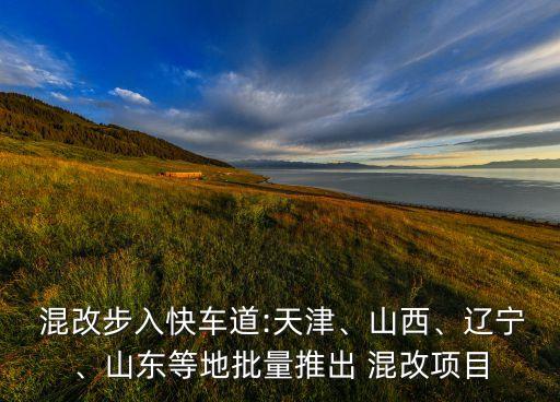  混改步入快車道:天津、山西、遼寧、山東等地批量推出 混改項(xiàng)目