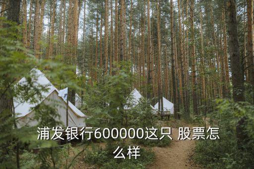  浦發(fā)銀行600000這只 股票怎么樣