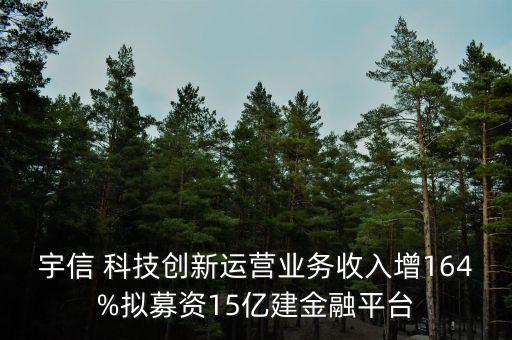 宇信 科技創(chuàng)新運(yùn)營業(yè)務(wù)收入增164%擬募資15億建金融平臺