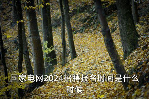 國家電網2024招聘報名時間是什么時候