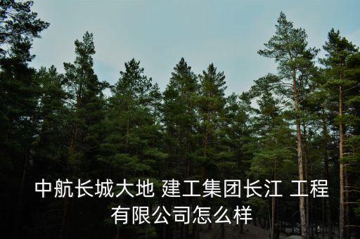  中航長城大地 建工集團長江 工程 有限公司怎么樣