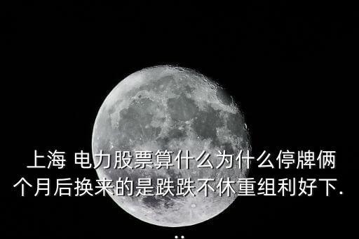  上海 電力股票算什么為什么停牌倆個月后換來的是跌跌不休重組利好下...