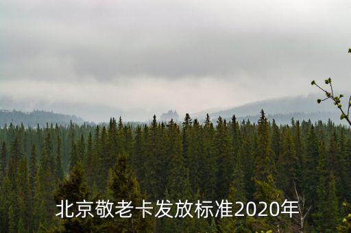  北京敬老卡發(fā)放標(biāo)準(zhǔn)2020年