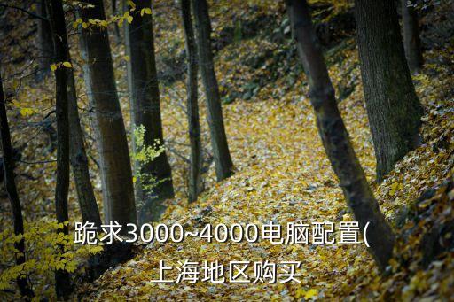 跪求3000~4000電腦配置( 上海地區(qū)購買