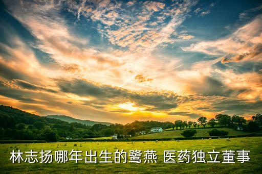 林志揚(yáng)哪年出生的鷺燕 醫(yī)藥獨(dú)立董事