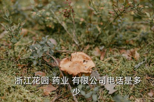  浙江花園 藥業(yè) 有限公司電話是多少